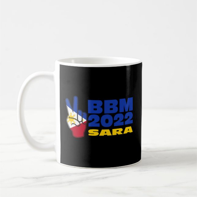 Caneca De Café Bbm 2022 Bongbong Marcos Sara Filipinas Bandeira (Esquerda)