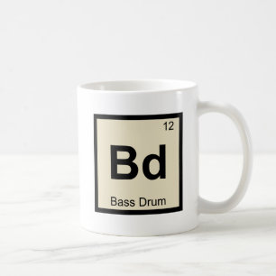 Caneca De Café Bd - Bumbo de Música Tabela Periódica de Química