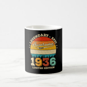 Caneca De Café Bday de 89 anos 1936 Incrível 89º presente de aniv