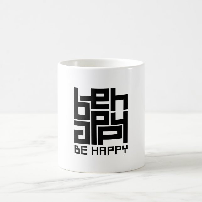 Caneca De Café Be happy (Centro)