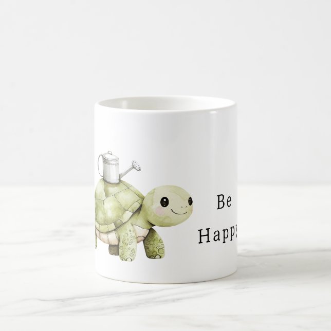 Caneca De Café Be Happy Turtle (Centro)