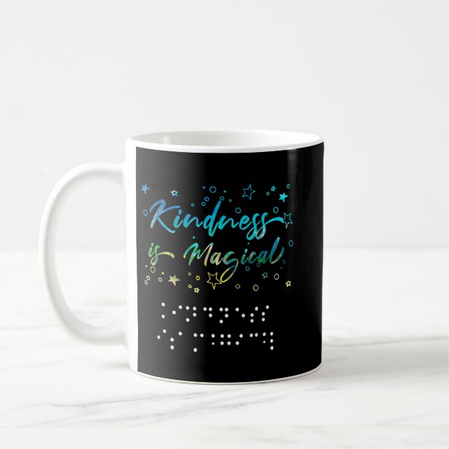 Caneca De Café Be Kind Blind Awareness braille      (Esquerda)