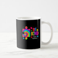Be Kind Puzzle Pieces Tie Dye Cute Autism Awarenes