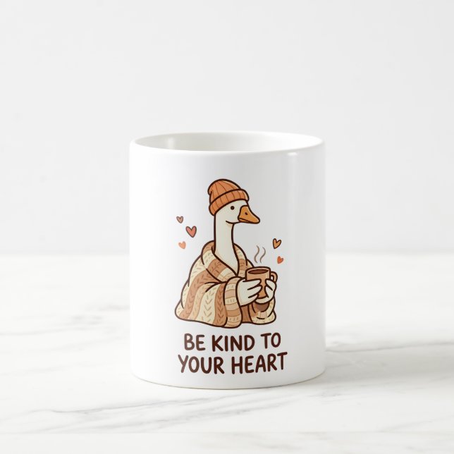Caneca De Café Be Kind to Your Heart – Cute Goose Cozy Coffee Mug (Centro)