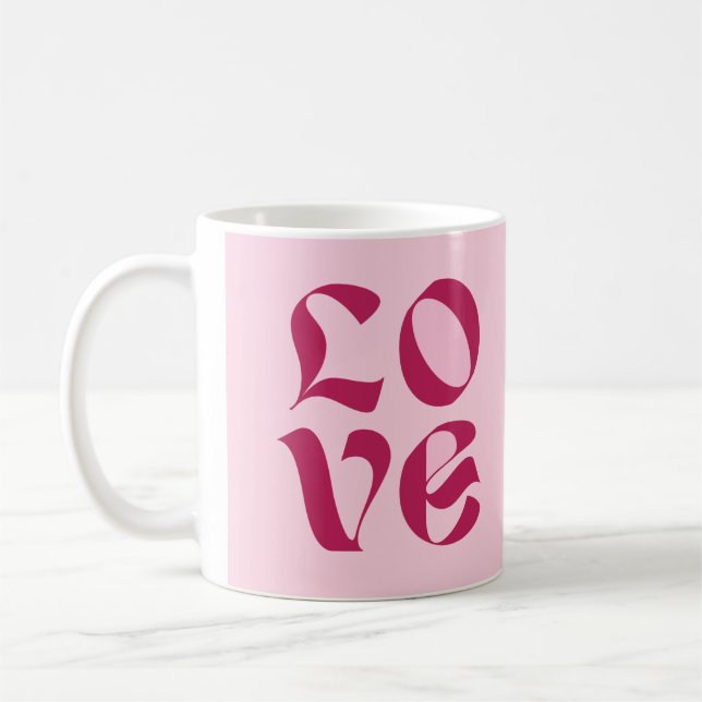 Caneca De Café BE Mine Love in Pink Color (Esquerda)