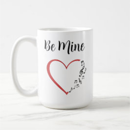 Caneca De Café Be Mine Music Heart