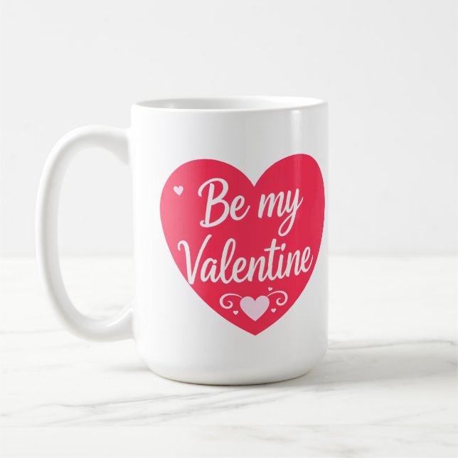 Caneca De Café Be my Valentine Heart (Esquerda)