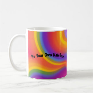 Caneca De Café Be Your Own Rainbow Colorful Inspirational Mug