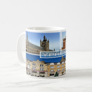 Caneca De Café BE Ypres - Lakenhal, no Flanders Fields Museum -