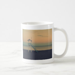 Caneca De Café Beach Lifeguard Tower Sunset 