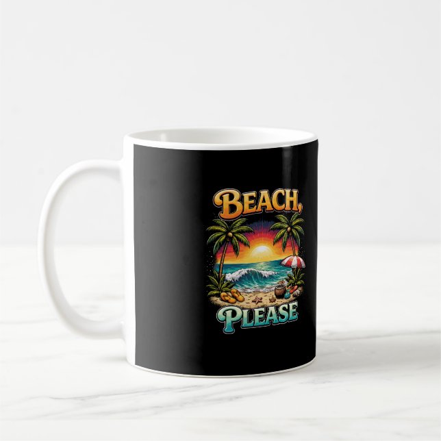 Caneca De Café Beach, Please (Esquerda)