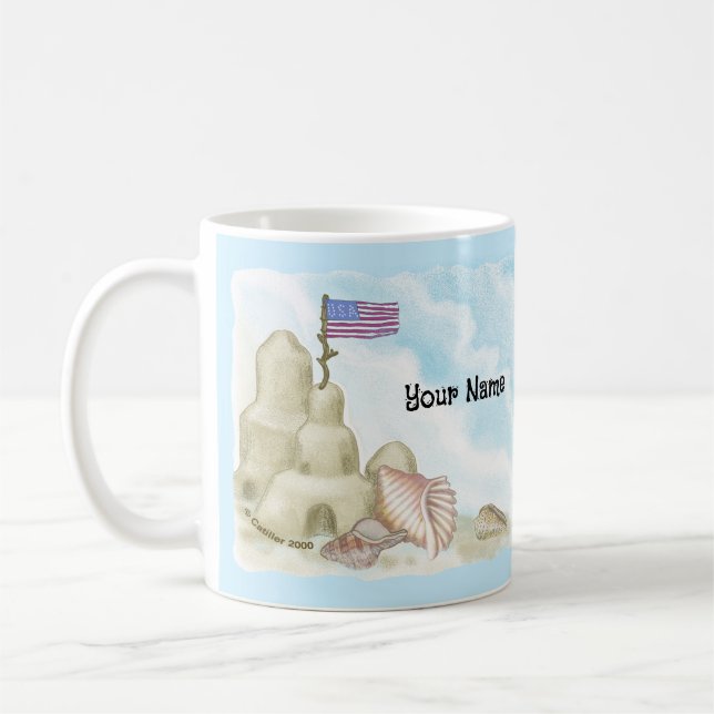Caneca De Café Beach Sand Castle (Esquerda)