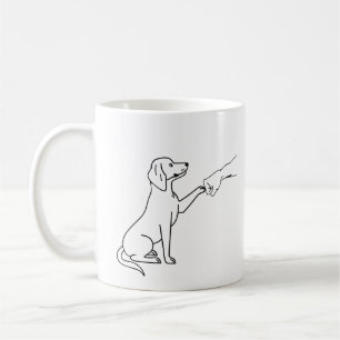 Caneca De Café  Beagle Cumprimento de Punho   Presente para Amant