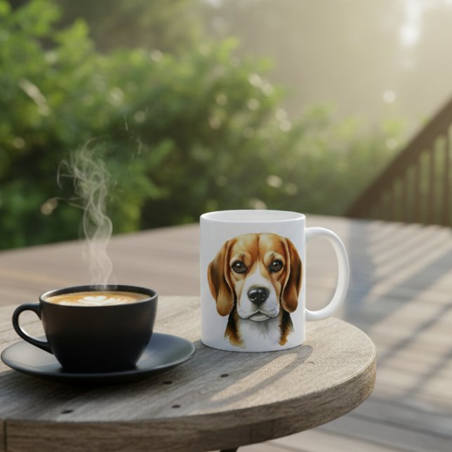 Caneca De Café Beagle de cor da água (Criador carregado)