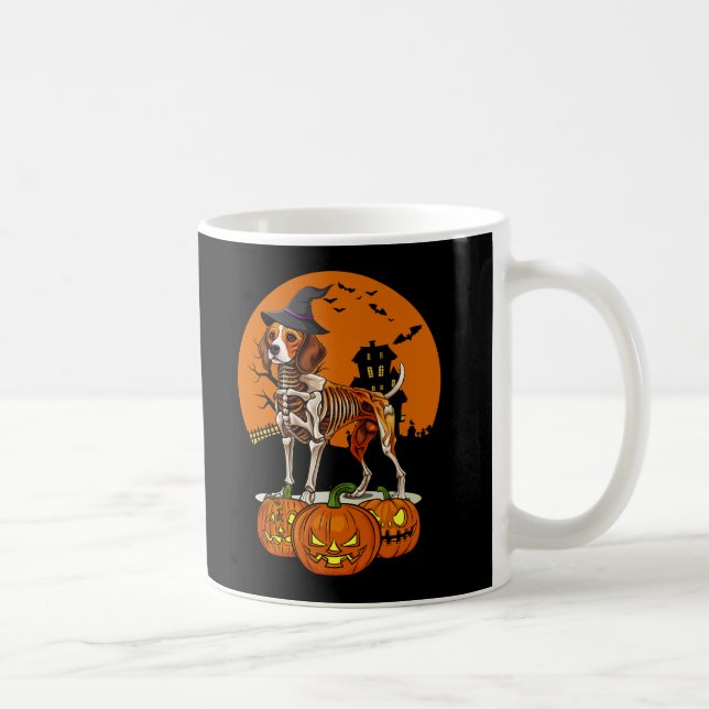 Caneca De Café Beagle Dog Halloween (Direita)