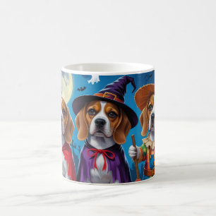 Caneca De Café Beagle Dogs Pumpkin Halloween Engraçado