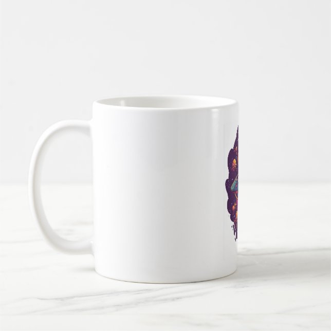 Caneca De Café Beagle - Encontro de Cães Intergalácticos (Esquerda)