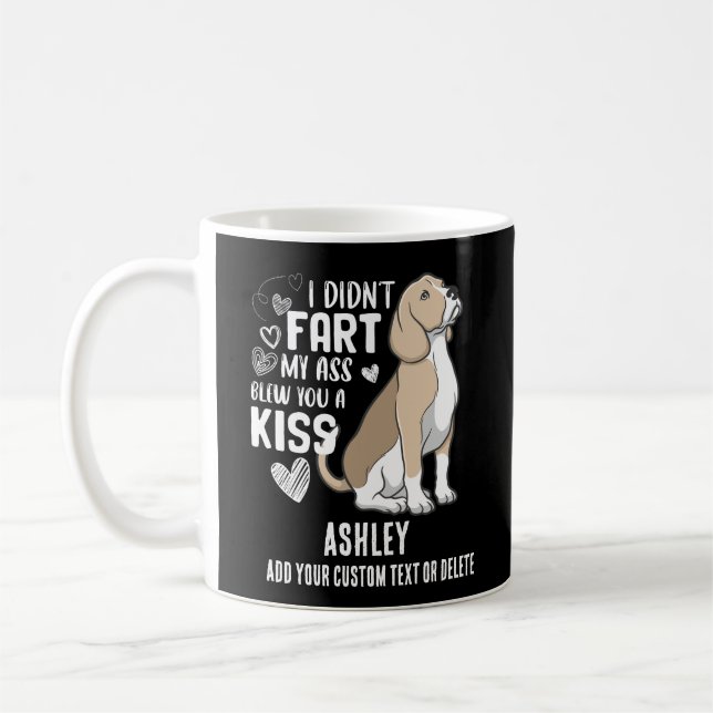 Caneca De Café Beagle Fart Beija Legal Cachorro (Esquerda)