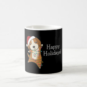 Caneca De Café Beagle Felry Natal Animais de inverno Cachorro M