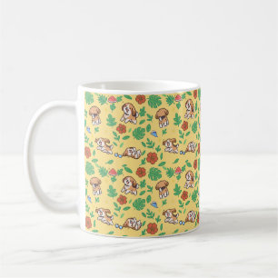 Caneca de Café Beagle Floral de Verão Kawaii Prese