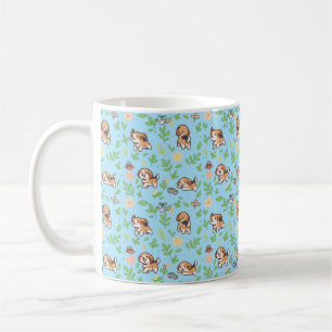 Caneca de Café Beagle Floral Primavera Presente Ka
