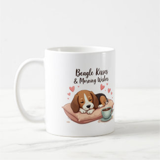 Caneca De Café Beagle Kisses & Morning Wishes