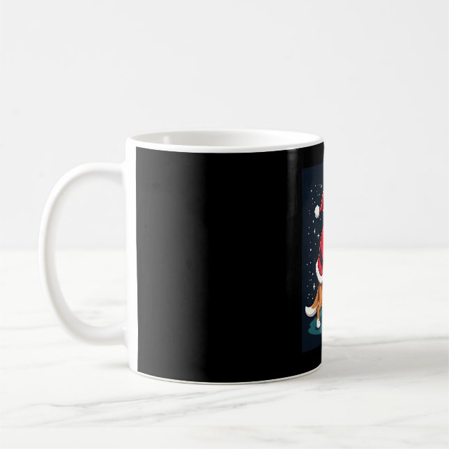 Caneca De Café Beagle Xmas Lighting Papais noeis pilotando Beagle (Esquerda)