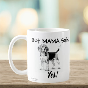 Caneca De Café Beagles Mug/ tipografia