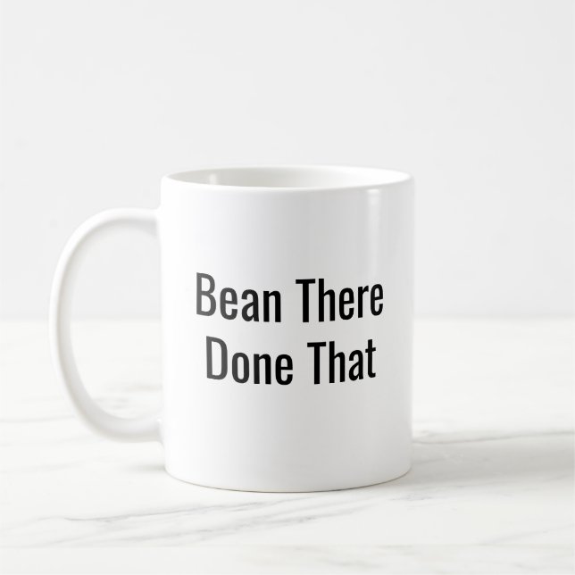 Caneca De Café Bean Lá Fez Isso - Engraçado Coffee Mug (Esquerda)