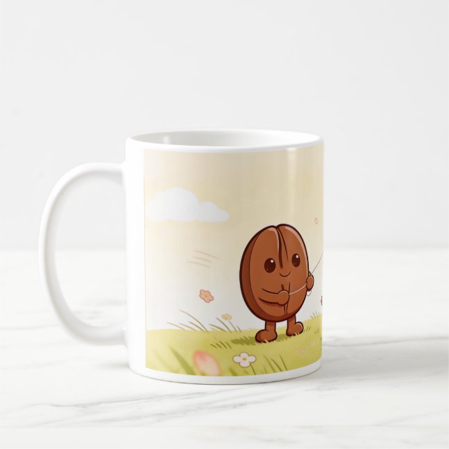 Caneca De Café Bean There for Me Cute Coffee Bean Dia dos Pais (Esquerda)