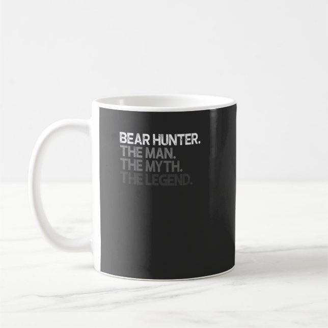 Caneca De Café Bear Hunter Caça A Lenda Do Homem (Esquerda)
