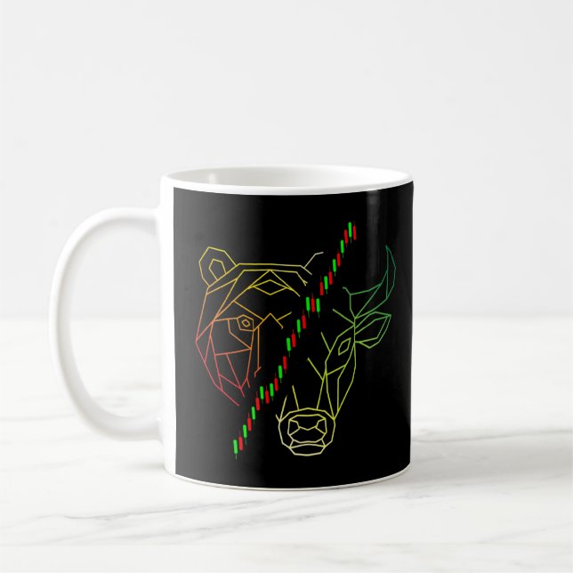 Caneca De Café Bear Vs Bull Crypto Chart Analysis Cryptocurrency (Esquerda)