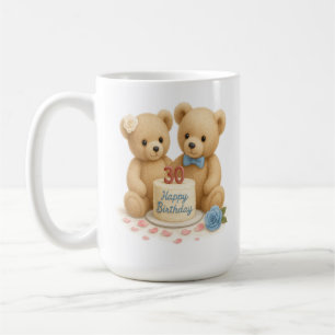 Caneca De Café Bear-y Sweet aos 30: Aniversário Mug