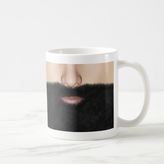 Caneca De Café Beard Mouth and Nose (Direita)