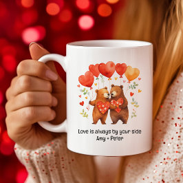 Caneca De Café Bears bonitinho Namorados de coração