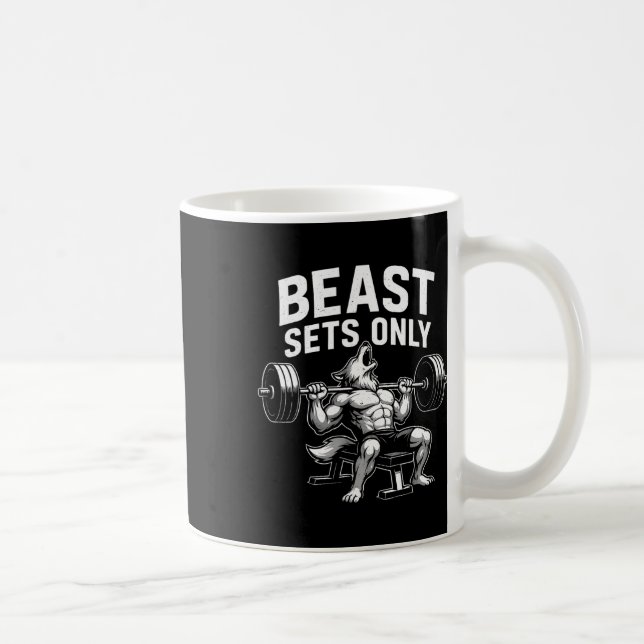 Caneca De Café Beast Define Somente Malhação De Workout Do Wolf G (Direita)