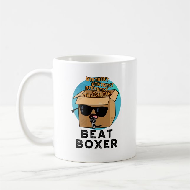 Caneca De Café Beat Boxer Funny Beatboxer Box Pun (Esquerda)