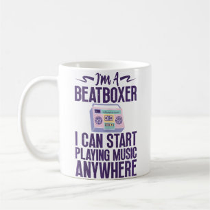 Caneca De Café Beatboxer Tocando Música Beatbox Fã de Beatboxing
