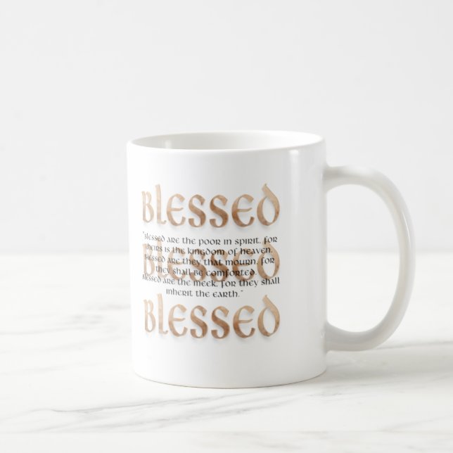 Caneca De Café Beatitudes abençoados (Direita)