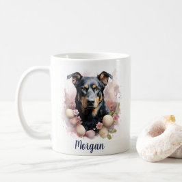 Caneca De Café Beauceron - Ovos de Páscoa e flores de cereja -