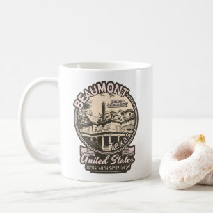 CANECA DE CAFÉ BEAUMONT CITY - VINTAGEM TEXAS