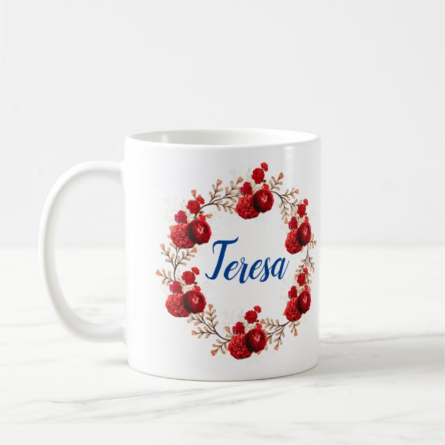 Caneca De Café Beautiful bunch flowers  (Esquerda)