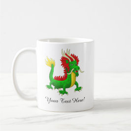 Caneca De Café Beautiful Hand Drawn Chinese Dragon