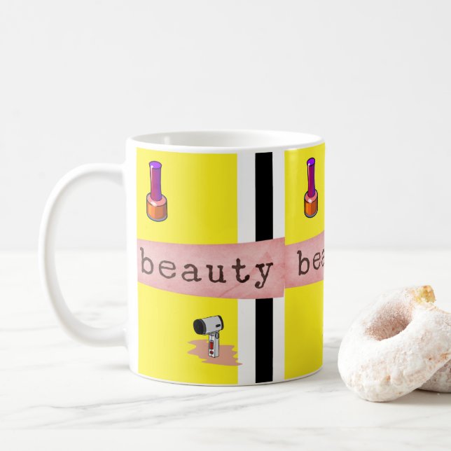 Caneca De Café Beauty Salon Stylist Mug (Com Donut)