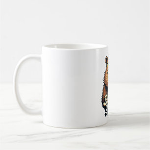 Caneca De Café Beaverly Smart - Castor Engraçado com Gráfico de Ó