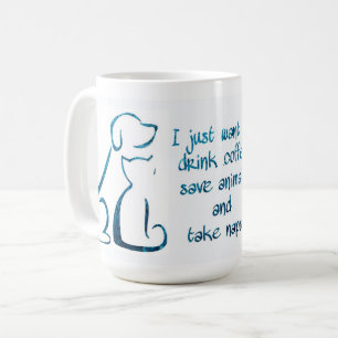 Caneca De Café Beba Chá Salve Animais - Resgate Pet - Amante de A
