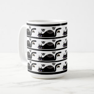 Caneca De Café Beba com gatos pretos