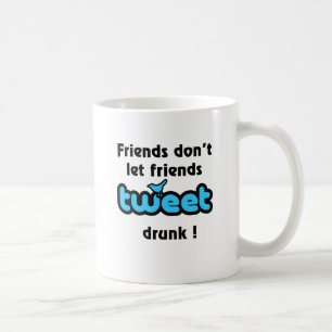 Caneca De Café Bebado do Tweet