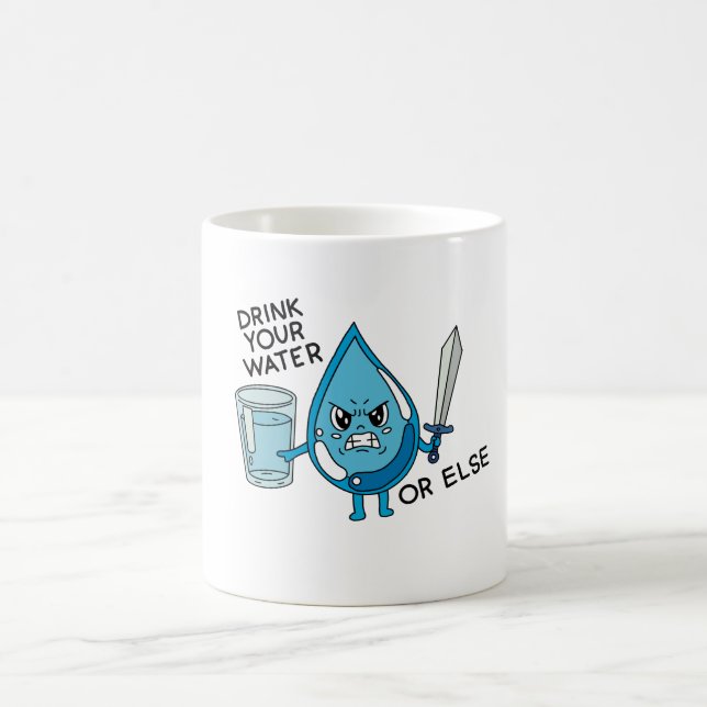 Caneca De Café bebam sua água piada engraçada (Centro)