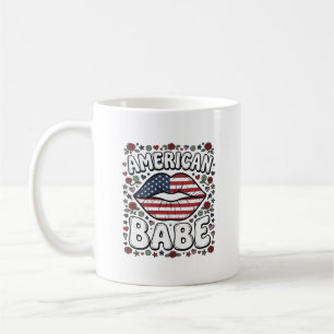 Caneca De Café Bebê Americano Desenho de Gravura Vintage Patrióti